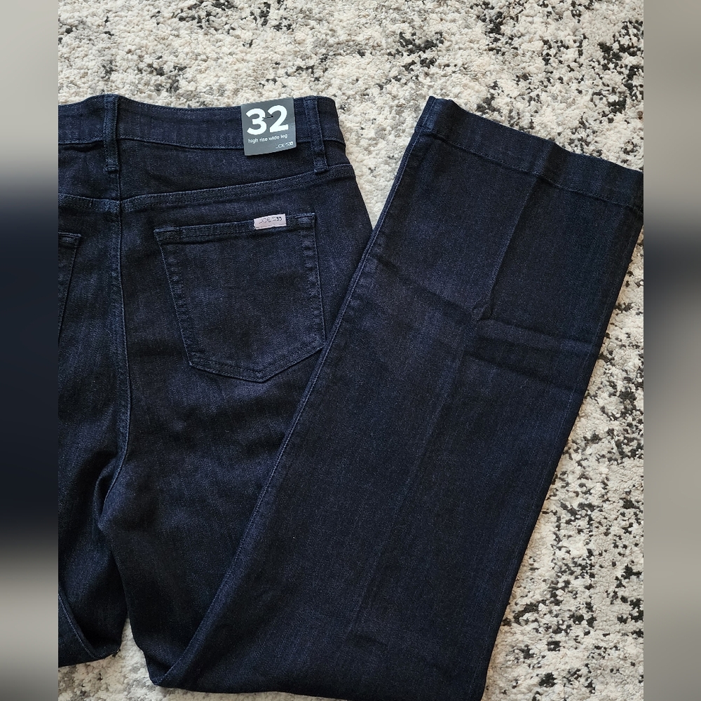 Joe's Jeans Highrise Wideleg Jeans Darkwash Womens 32 NWT Western Boho Chic - Picture 9 of 10